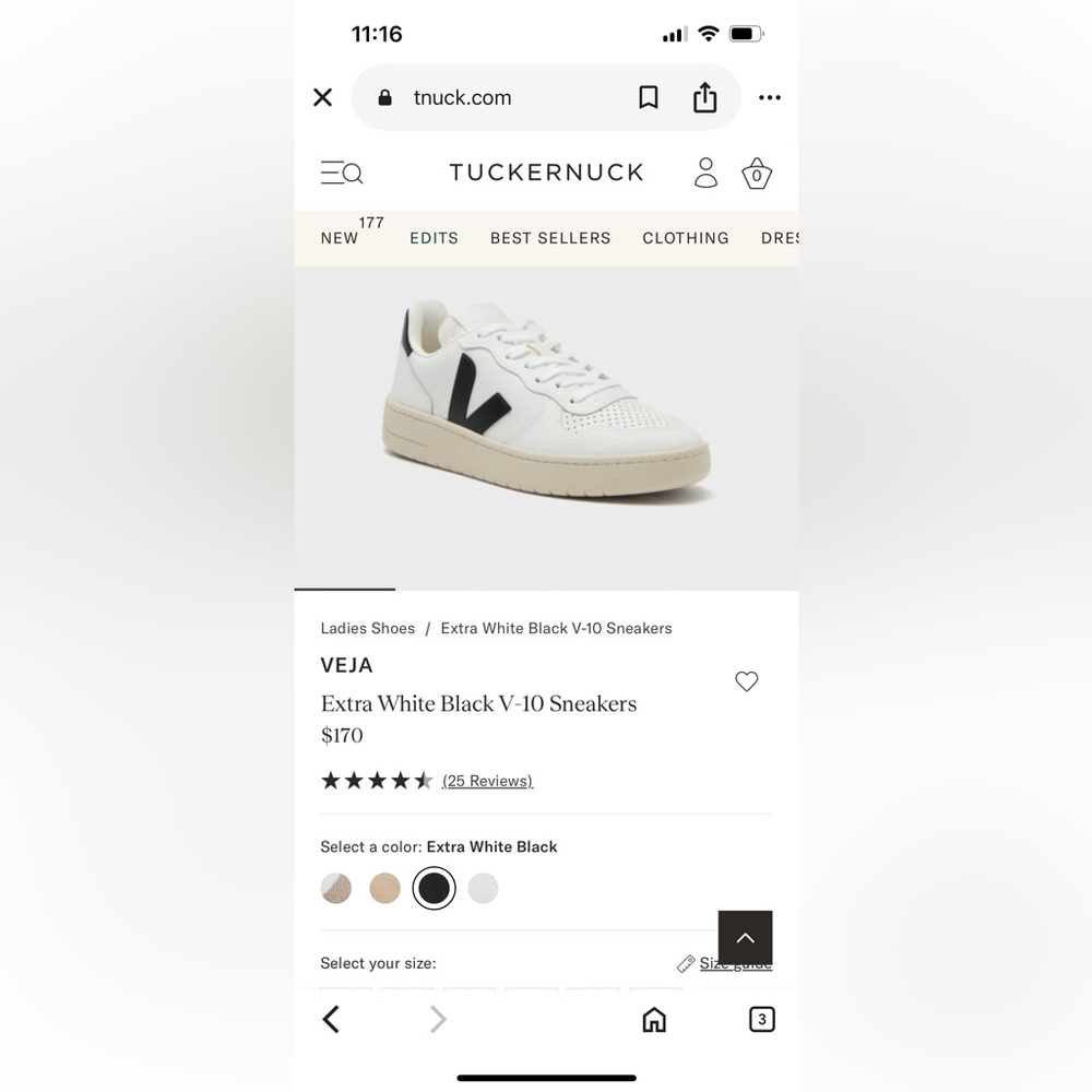 Veja sneakers extra white black v10 - Picture 12 of 12